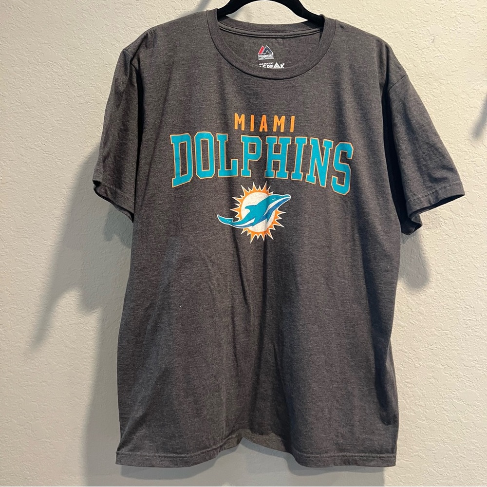 Miami Dolphins Charcoal Triple Peak T-Shirt
